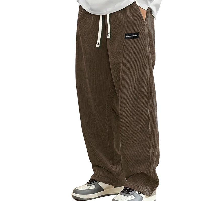 Lässige Herren Cordhose mit Kordelzug