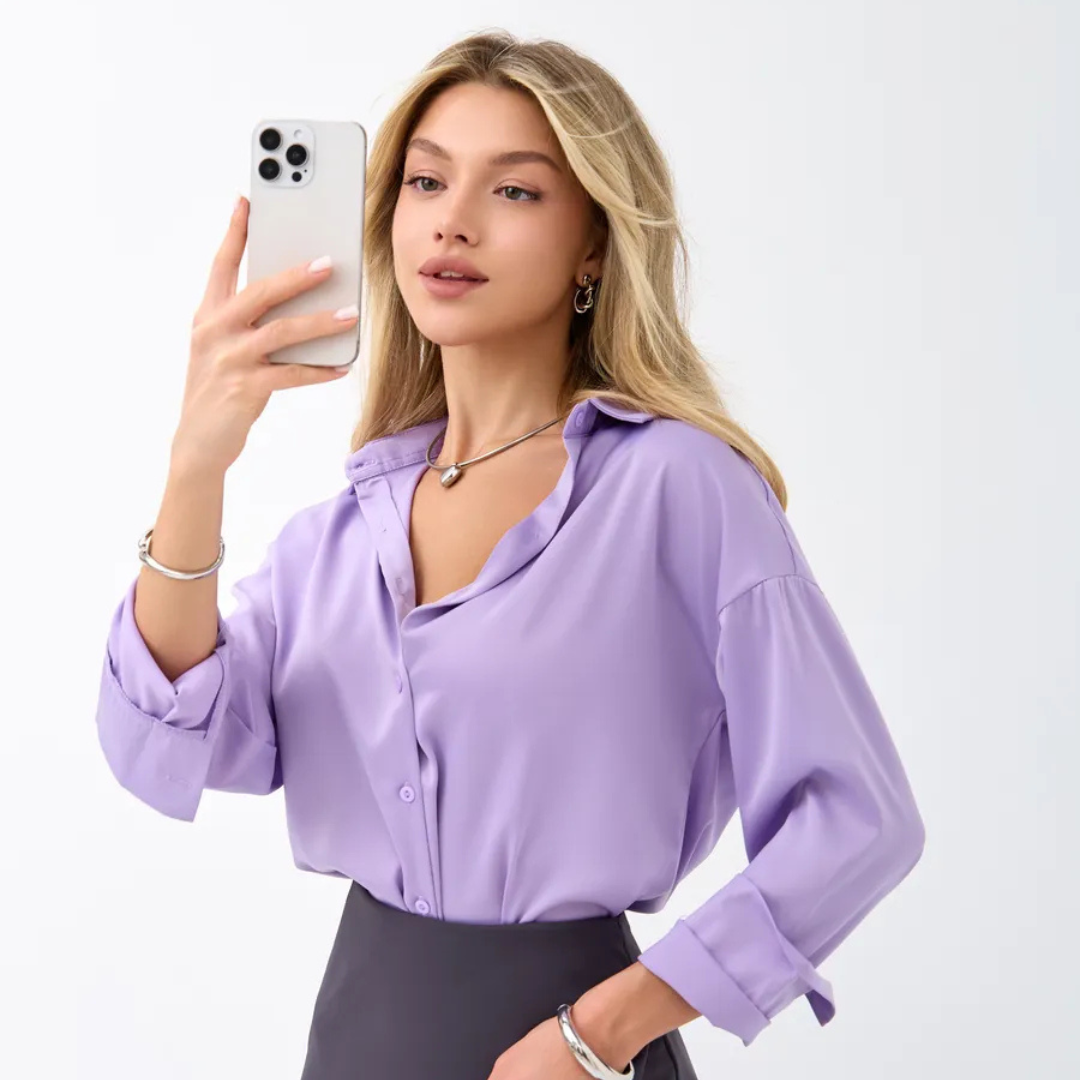 Elegante Damenbluse aus Satin