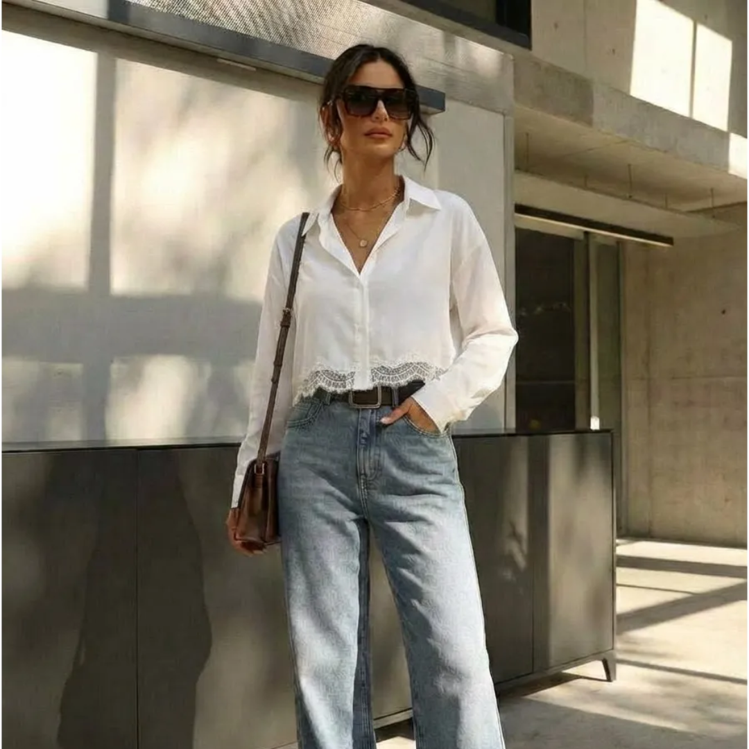 Elegante Damenbluse aus Satin