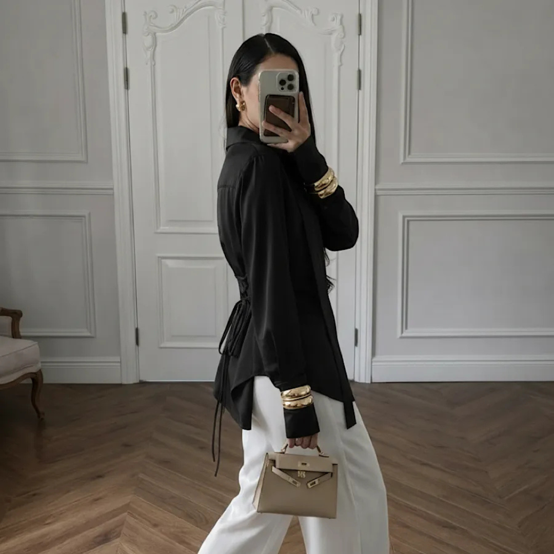 Elegante Damenbluse aus Satin