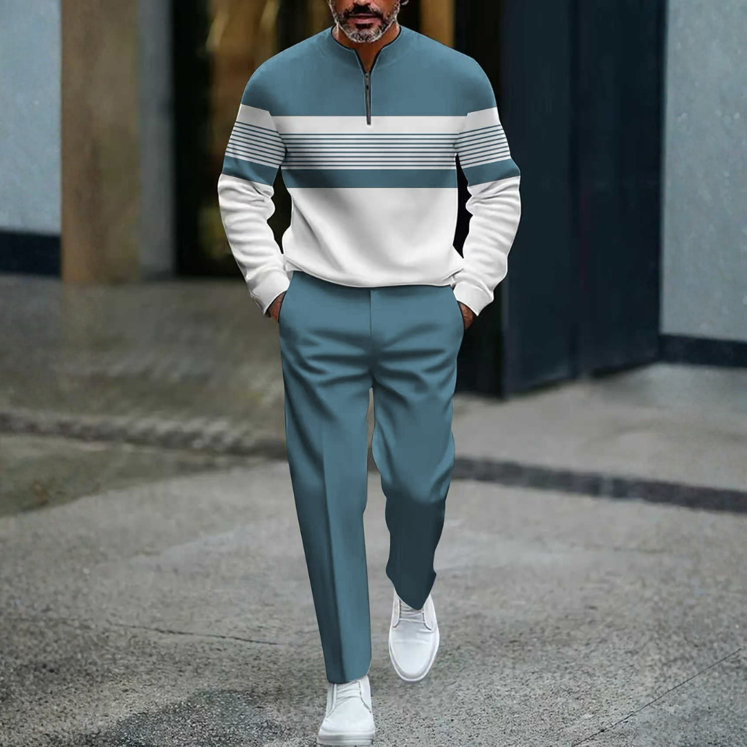 Eleganter Herrenpullover mit Streifen
