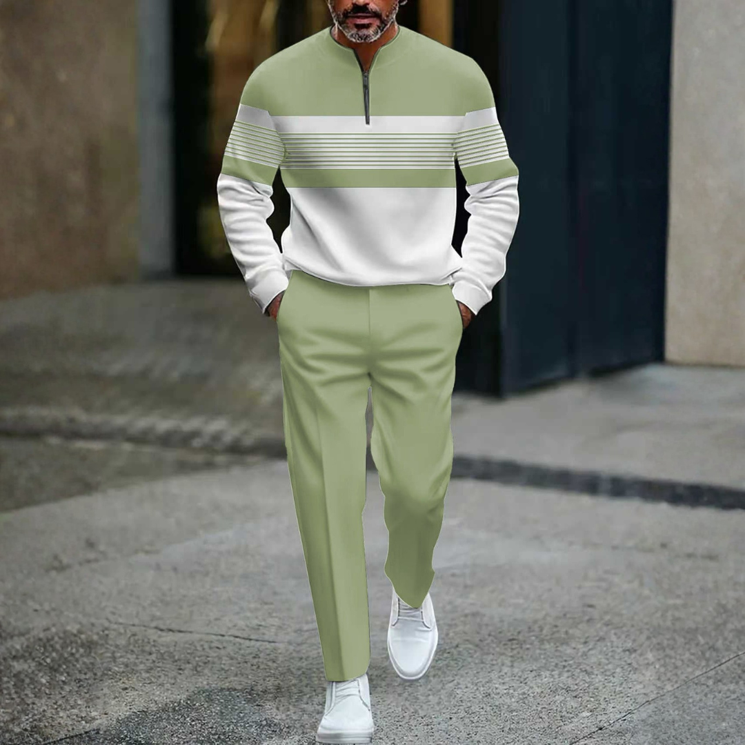 Eleganter Herrenpullover mit Streifen