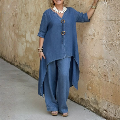Lockeres Denim Set Damen