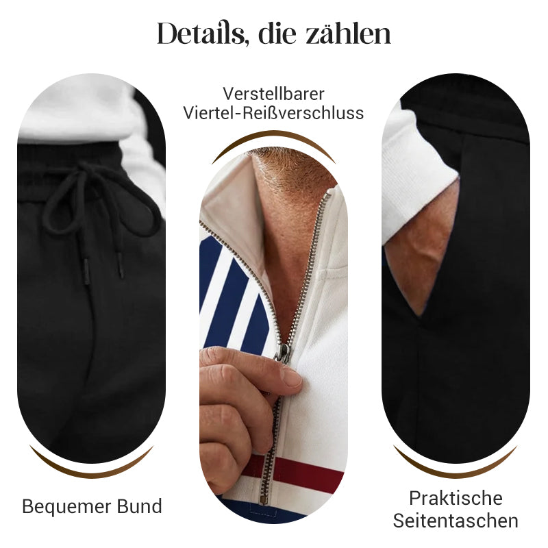 Eleganter Herrenpullover mit Streifen