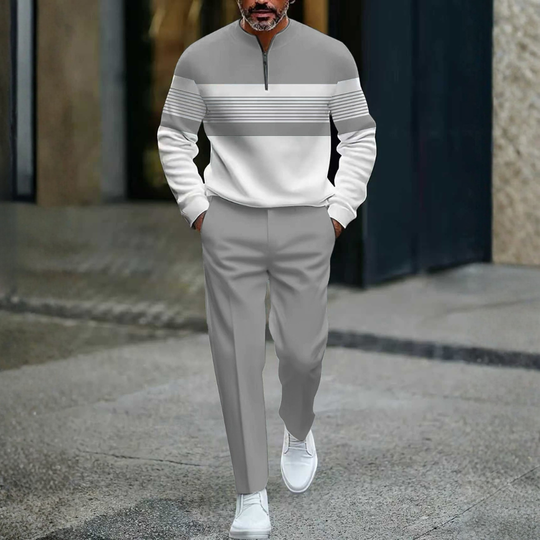 Eleganter Herrenpullover mit Streifen