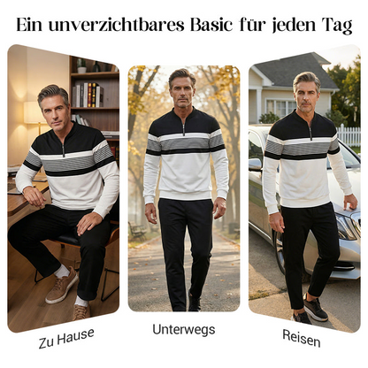 Eleganter Herrenpullover mit Streifen