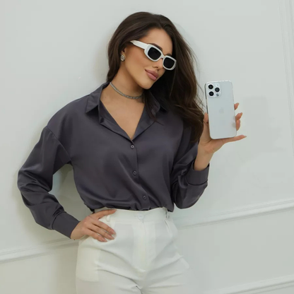 Elegante Damenbluse aus Satin