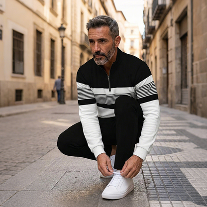 Eleganter Herrenpullover mit Streifen
