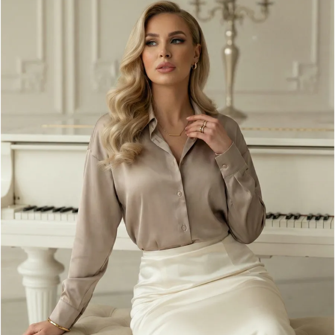 Elegante Damenbluse aus Satin