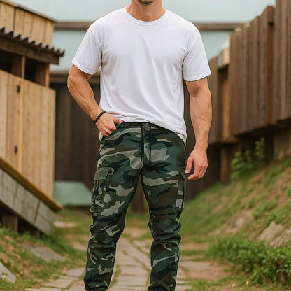 Robuste Herren Cargo Hose im Camouflage Design