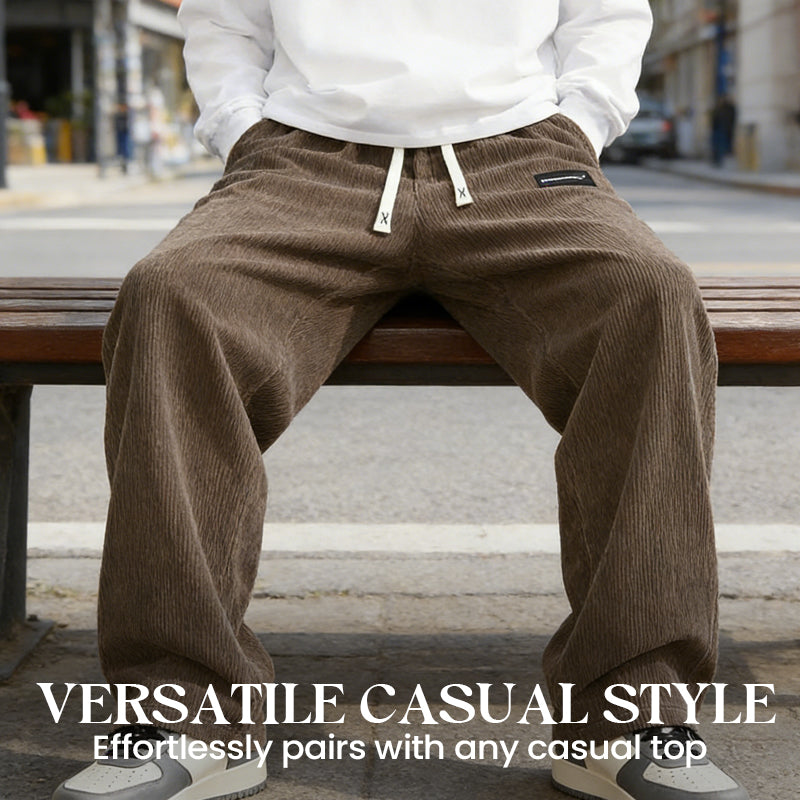 Lässige Herren Cordhose mit Kordelzug