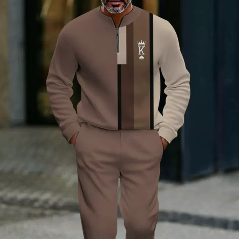 Eleganter Herrenpullover mit Streifen