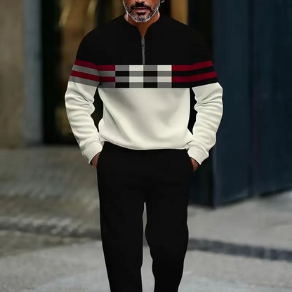 Eleganter Herrenpullover mit Streifen