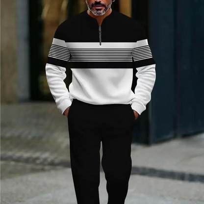 Eleganter Herrenpullover mit Streifen