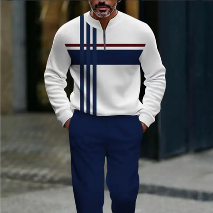 Eleganter Herrenpullover mit Streifen